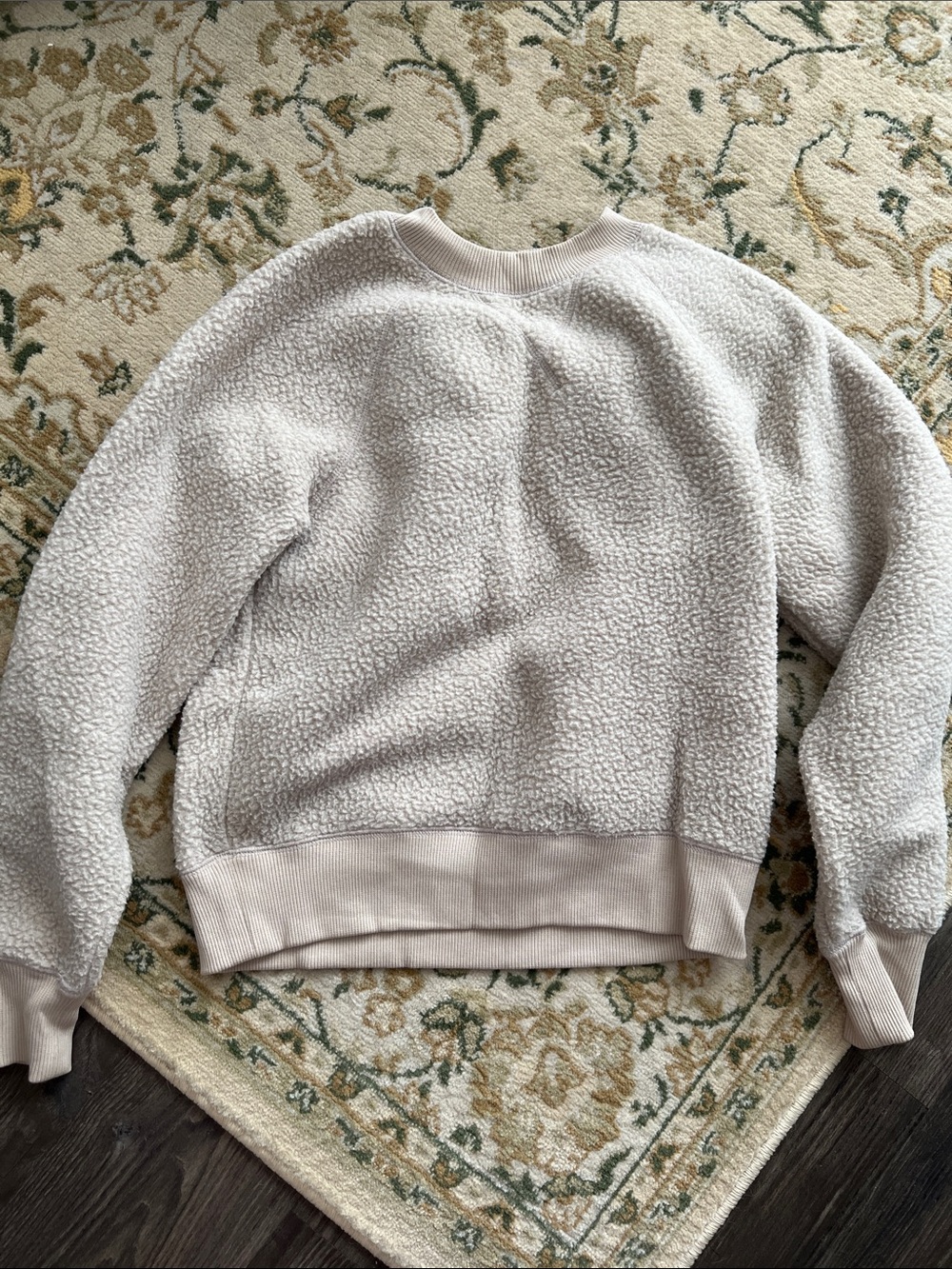 Everlane Light Gray fleece crewneck sweatshirt Pullover Jacket xs